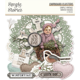 Winter Woods Chipboard Clusters - Simple Stories