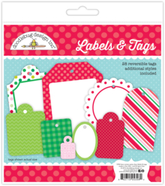 Here Comes Santa Claus Labels & Tags - Doodlebug