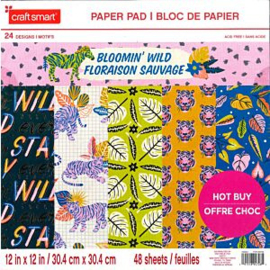 Bloomin' Wild 12x12 Paper Pad - Craft Smart/Smith