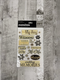Warehouse Art Epoxy Stickers Wedding - Creative Imaginations