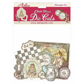 Alice Through the Looking Glass Clear Die Cuts - Stamperia