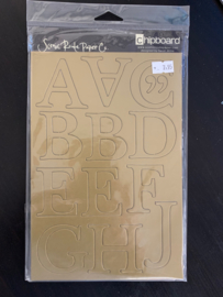 Chipboard Alphabet Gold - Scenic Route