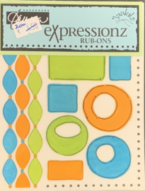 Expressionz Rub-ons Delightful Shapes - Junkitz