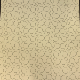Mickey Head Brown Tonal 12x12 - Sandylion