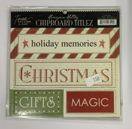 Homespun Holiday Chipboard Title by Teresa Collins - Junkitz