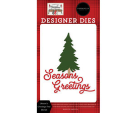 Farmhouse Christmas Season's Greetings Tree Die Set - Carta Bella