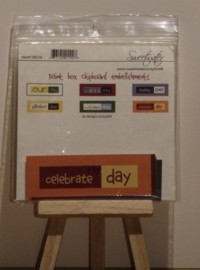 Paint Box Chipboard embellishments Sweetwater