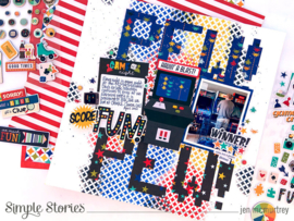 Retro Diamonds 6x6 Stencil - Simple Stories