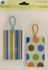 Rob and Bob Studio Plastic Tags Go-Go Retro - Povo Craft