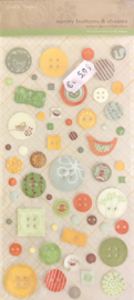 Epoxy Buttons & Shapes Lemon Grass Collection - Crate Paper