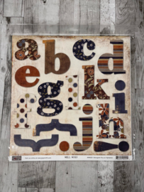 Monogram Alpha Die Cuts Well Worn - The Paper Loft