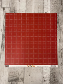 Cranberry Dashed Grid Flip-Flops - The Paper Loft
