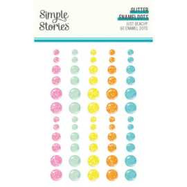 Just Beachy Glitter Enamel Dots - Simple Stories