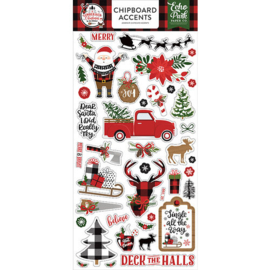 Lumberjack Christmas Chipboard Accents - Echo Park