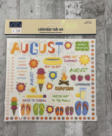 Calendar Rub-ons August - Karen Foster