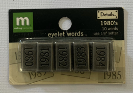 Eyelet Words 1980's - Making Memories