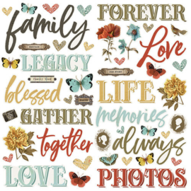 Simple Vintage Ancestry Foam Stickers - Simple Stories