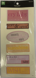 Baby Pink Woven Labels - Making Memories