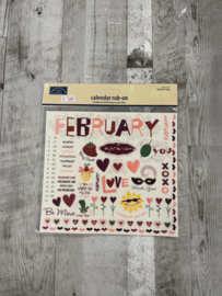 Calender Rub-ons February - Karen Foster