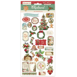 Classic Christmas Chipboard Stickers - Stamperia