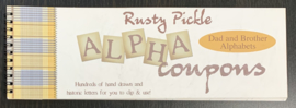 Alpha Coupons Dad and Brother Alphabets- Rusty Pickle