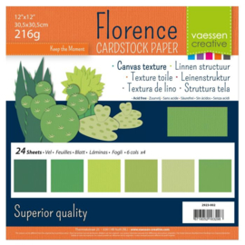 Cardstock Multipack Groen 12x12 - Florence