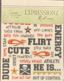 Expressionz Rub-ons Extreme Boy by Teresa Collins - Junkitz