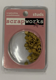 Studs Square Yellow - ScrapWorks