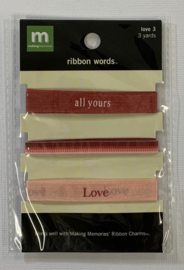 Love 3 Ribbon Words - Making Memories