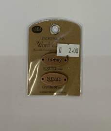 Family Metal Word Charms - AMM