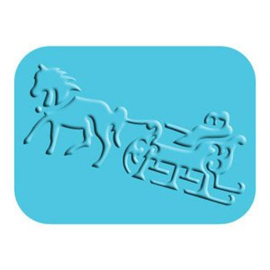 Embossing Folder Horse Sleigh - Sizzix