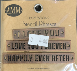 Stencil Phrases Love - AMM