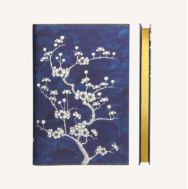 Flower Wow Lined Notebook - A5, Ceramic Blue