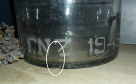Oude apothekers fles met glazen stop stopfles  (42 cm)