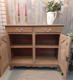 Antieke vintage eiken commode