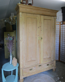 Grote landelijke geloogd grenen kast meidenkast shabby chic