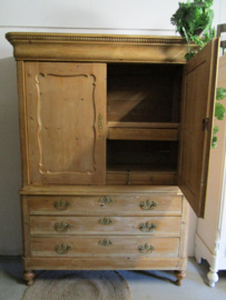 Grote landelijke biedermeier kabinet shabby chic