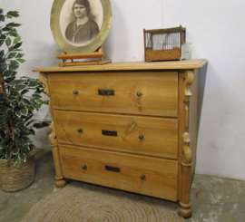 Antieke grenen commode ladekast