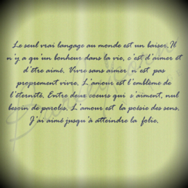 Romantische Franse tekst