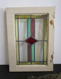 Art deco glas in lood (57 x 40,5 cm) (Gl065)