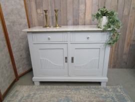 Vintage dressoir commode met marmeren blad