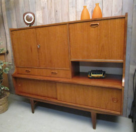 Retro vintage jaren 60 wandmeubel Highboard