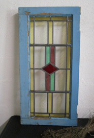 Art deco glas in lood (81 x 41 cm) (Gl067)