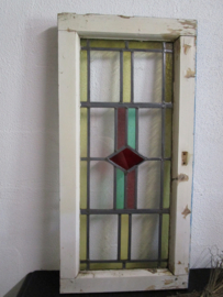 Art deco glas in lood (81 x 41 cm) (Gl067)