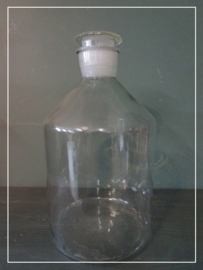 Oude apothekers fles met glazen stop stopfles (42 cm)