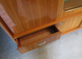 Mid century highboard wandmeubel vitrinekast opbergkast