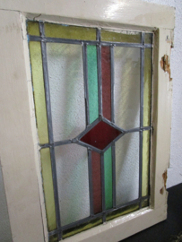 Art deco glas in lood (57 x 40,5 cm) (Gl065)