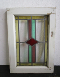 Art deco glas in lood (57 x 40,5 cm) (Gl065)