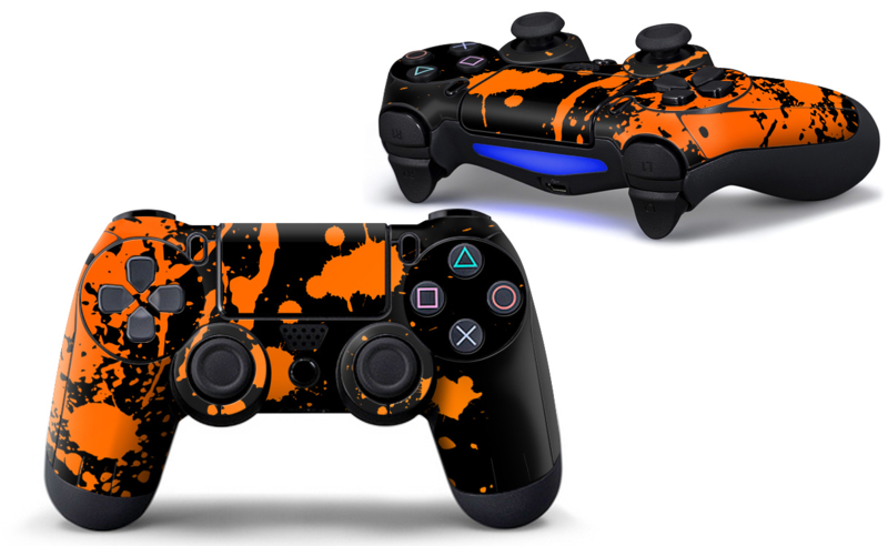 neon orange ps4 controller