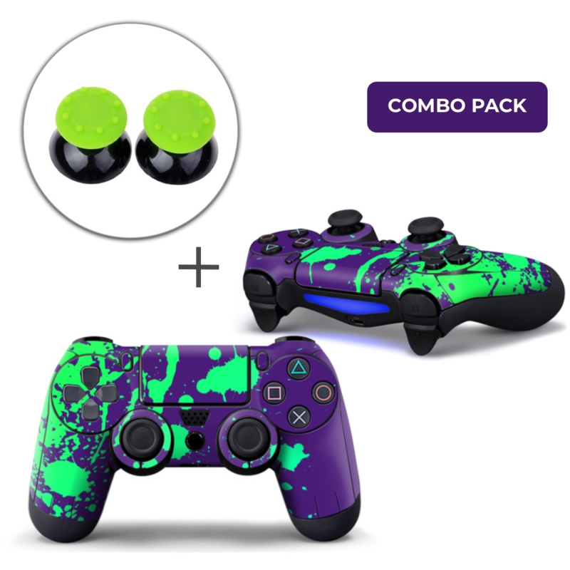 purple and green ps4 controller